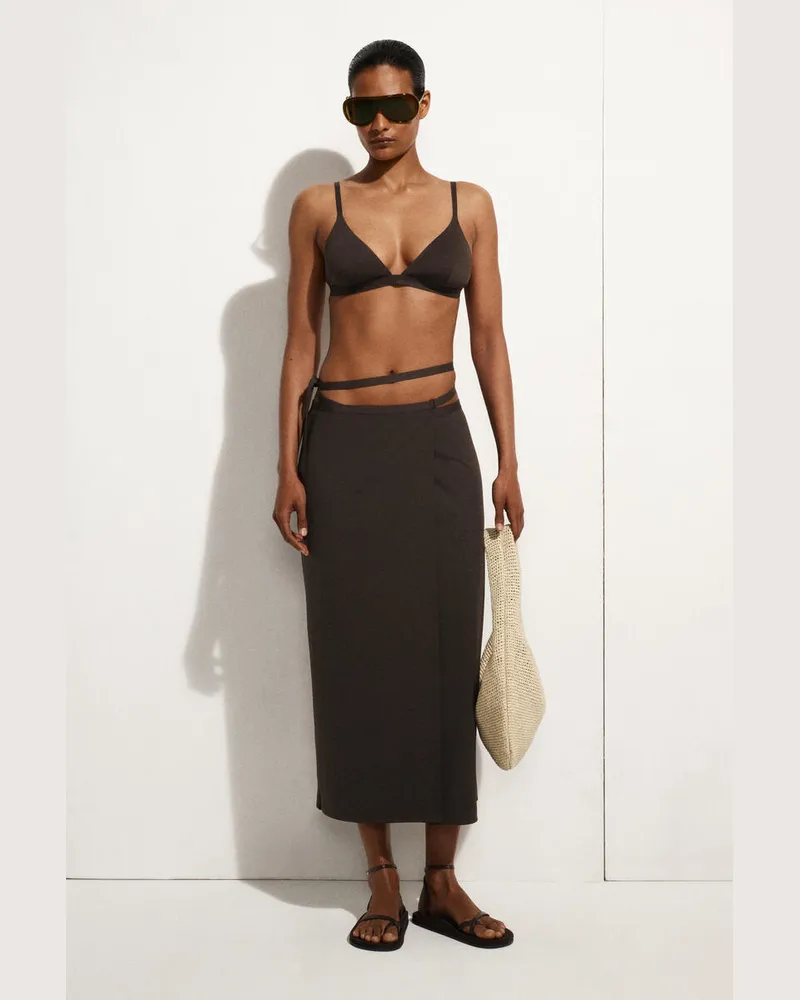 COS Wickelrock Im Sarong-Stil Braun