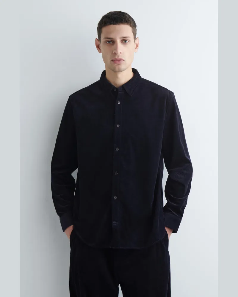 COS Lockeres Cordhemd Blau