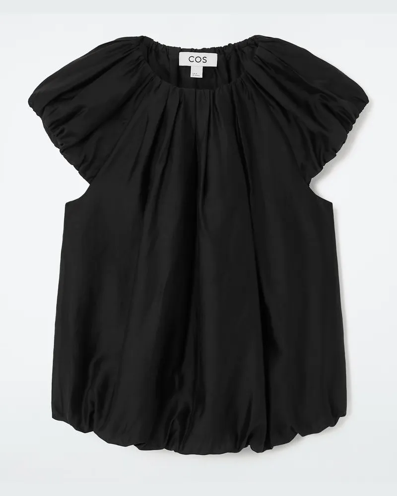 COS Voluminöse Bluse Schwarz