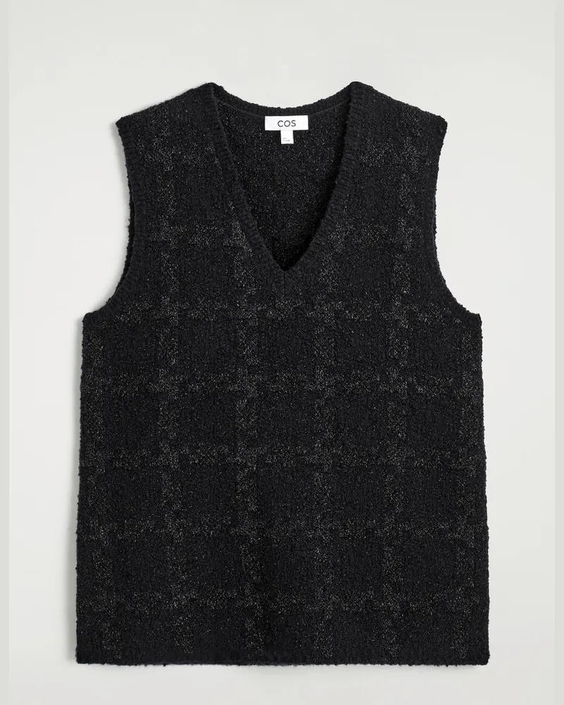 COS Bouclé-Strickpullunder Schwarz