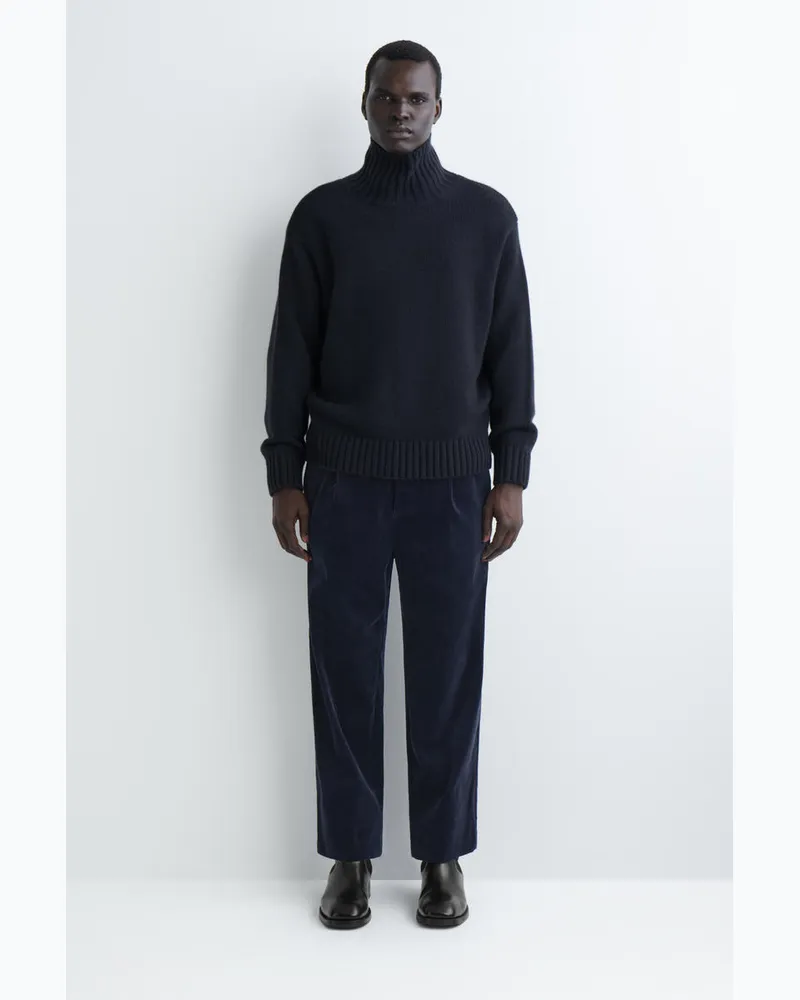COS Cordhose Mit Geradem Bein Und Falten Blau