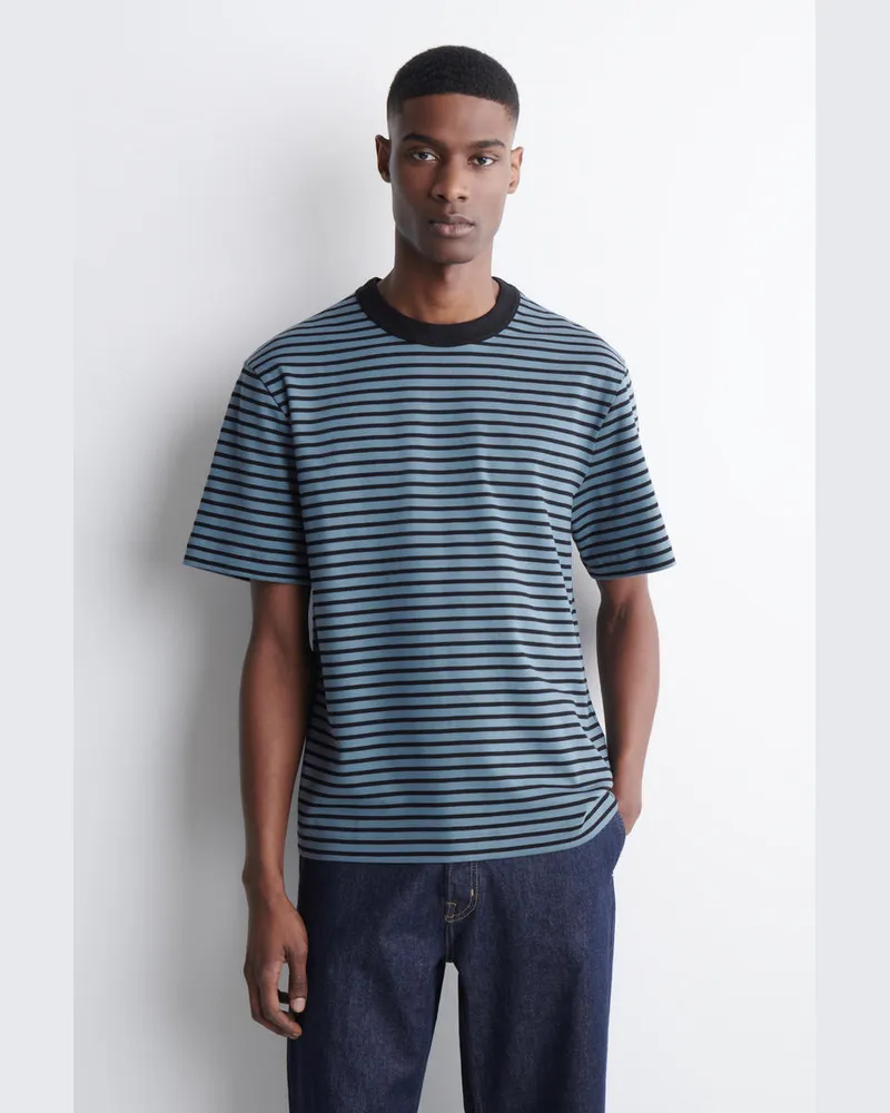 COS T-Shirt Aus Baumwolle Mit Rundhalsausschnitt Blau