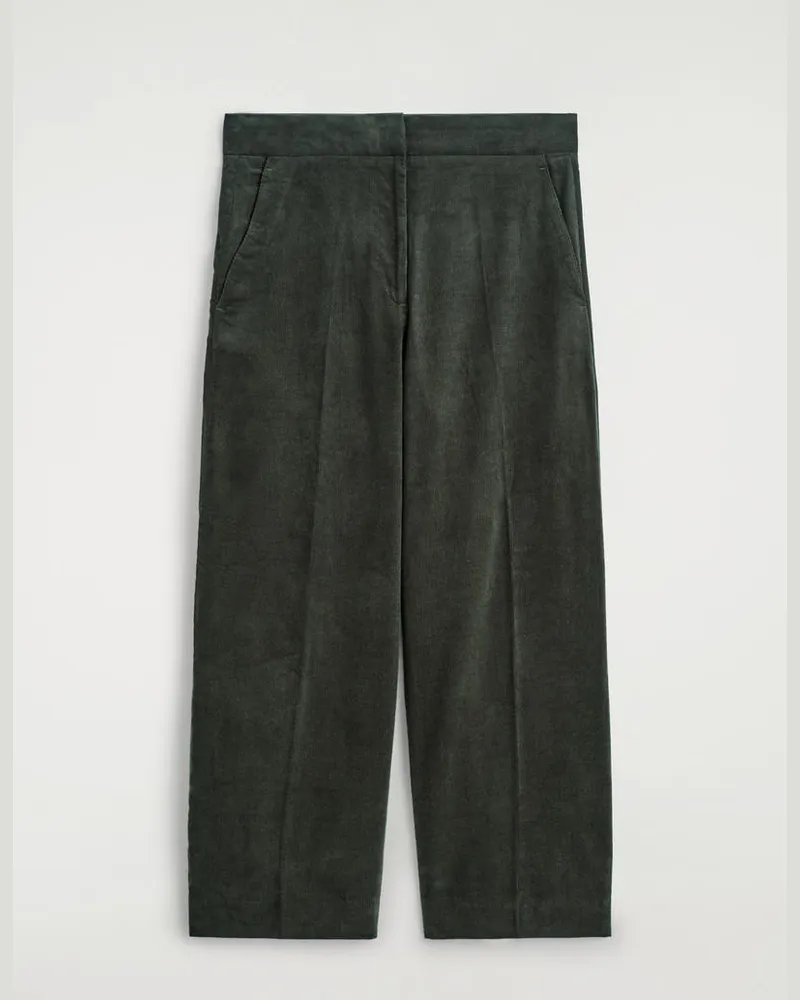 COS Verkürzte Cordhose Grün