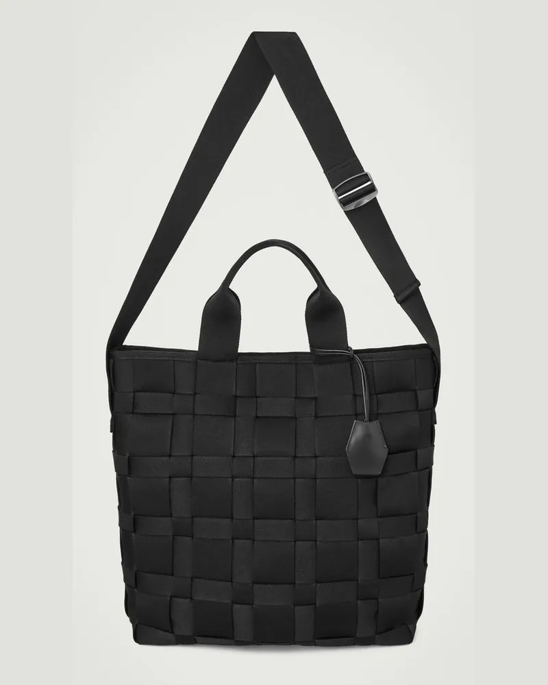 COS Gewebte Tote Bag - Gurtband Schwarz