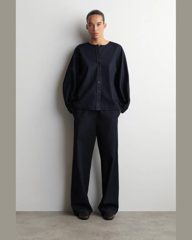 COS Oberteil Aus Denim Mit Abgerundeter Silhouette Blau