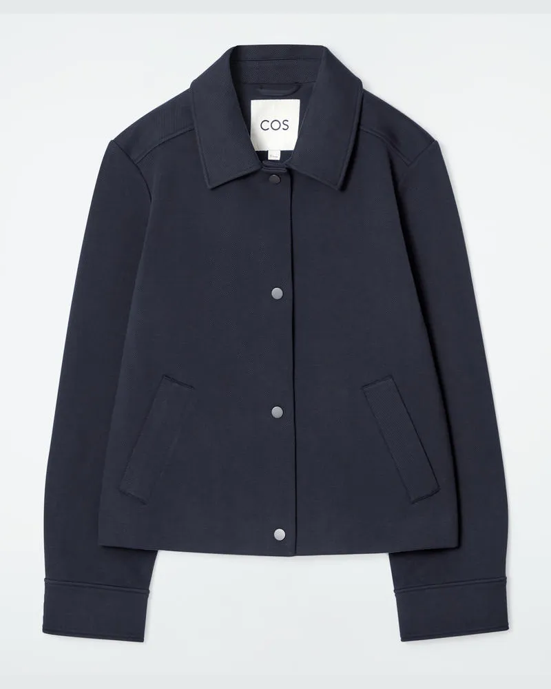 COS Utility-Jacke In Trapezform Blau