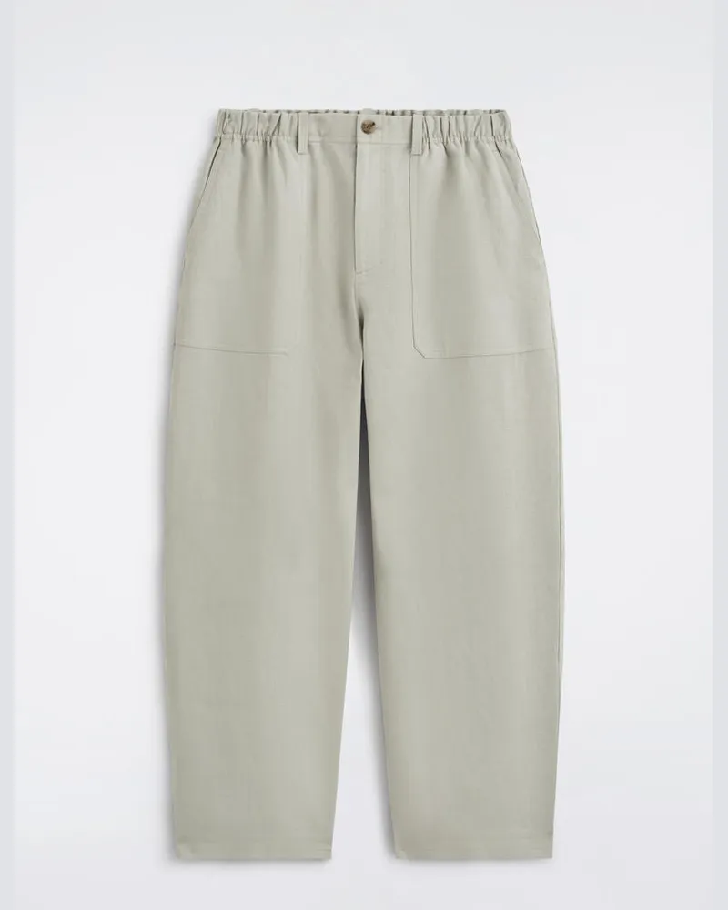COS Lockere Leinenhose Mit Barrel-Bein Grau