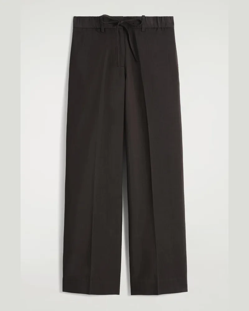 COS Fliessende Hose Mit Kordelzugbund Braun