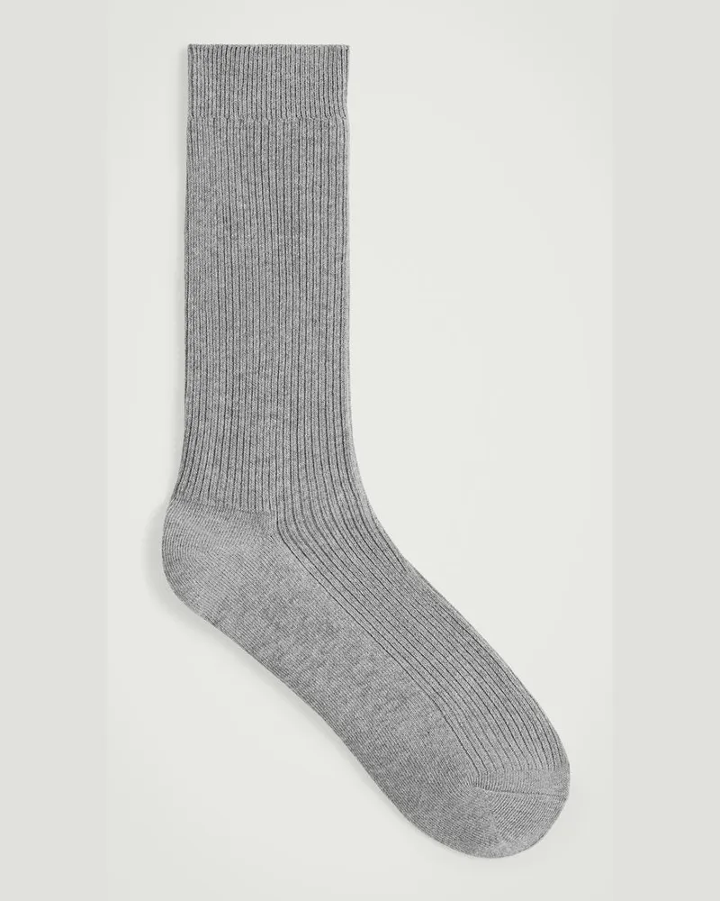 COS Gerippte Socken Blau