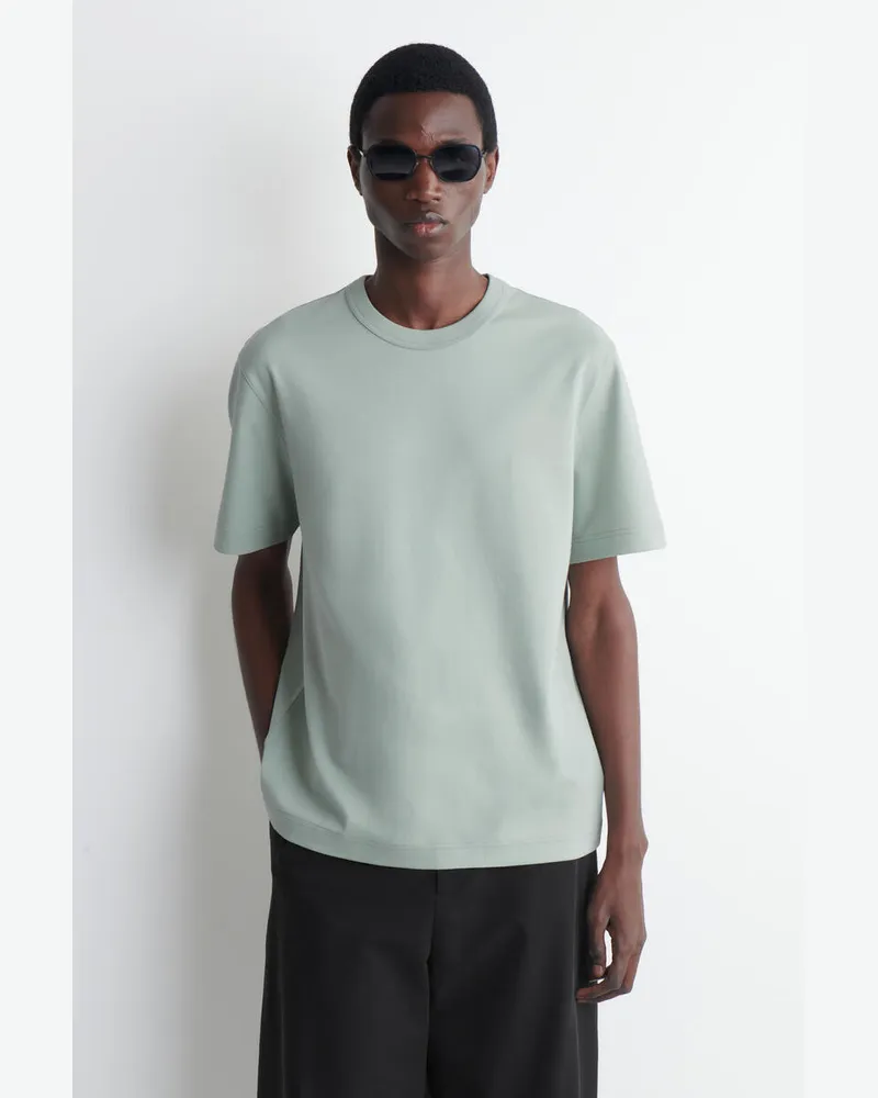 COS T-Shirt Aus Baumwolle Mit Rundhalsausschnitt Grau