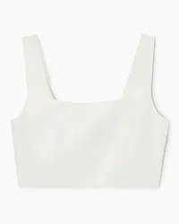 Cos Bustier-Oberteil Aus Leinen-Mix Weiss