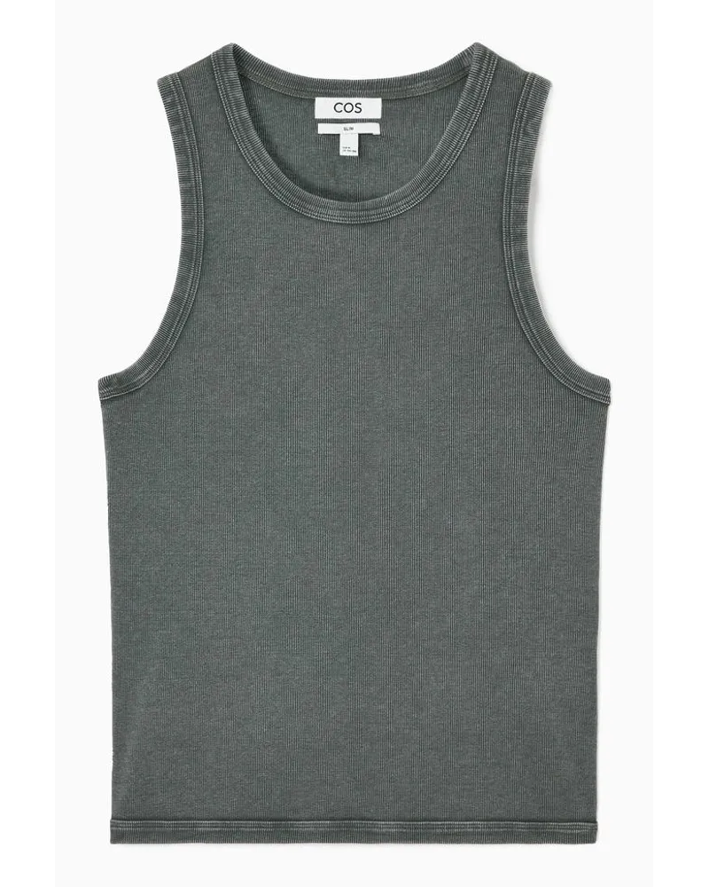 COS Schmal Geschnittenes Tanktop Mit Acid-Waschung Dunkles