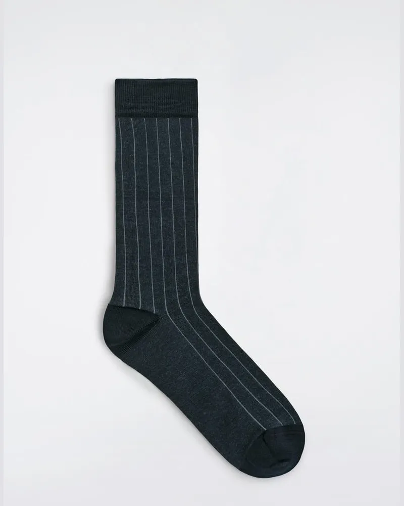 COS Gestreifte Socken Aus Baumwolle Blau