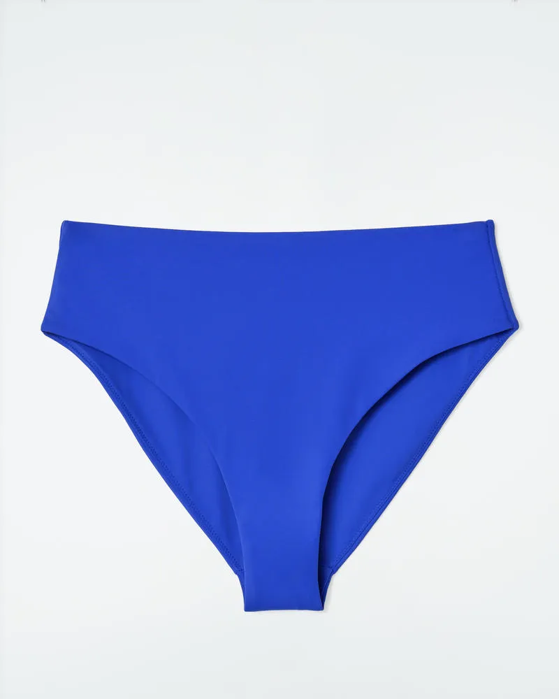 COS Bikinihose Mit Hohem Bund Blau