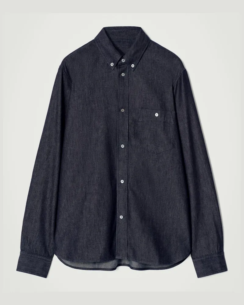 COS Hemd Aus Chambray Blau