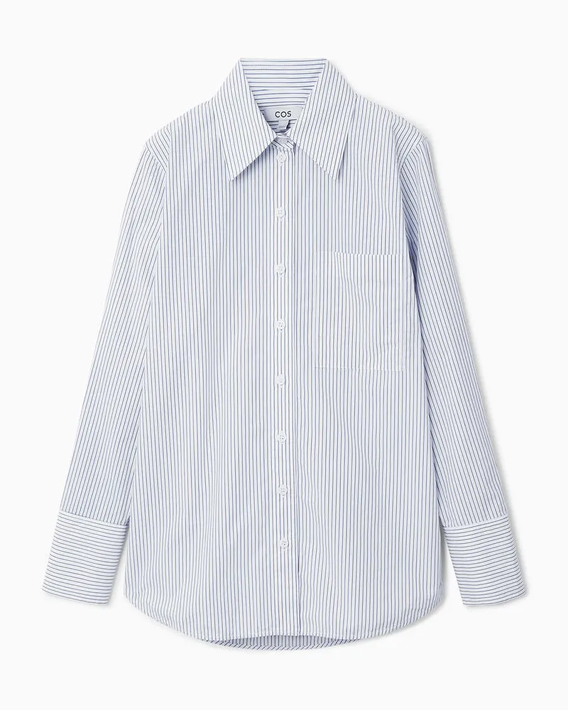 COS Elegantes Oversized-Hemd Blau