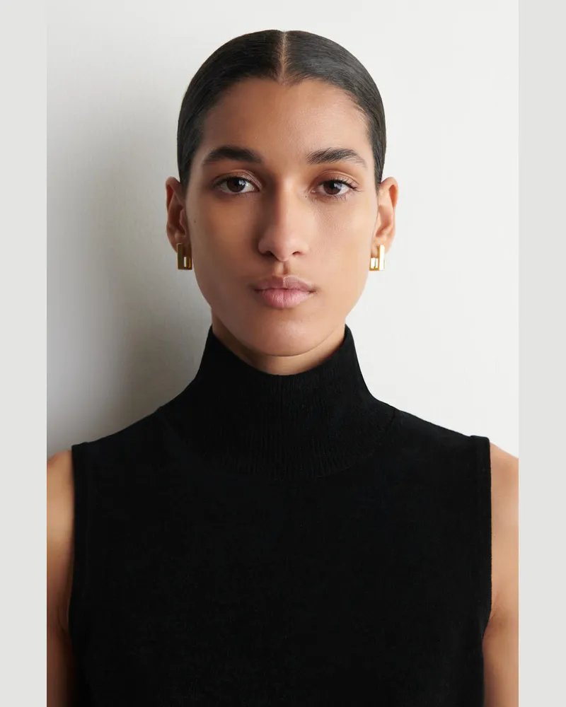 COS Rechteckige Creolen Goldfarben