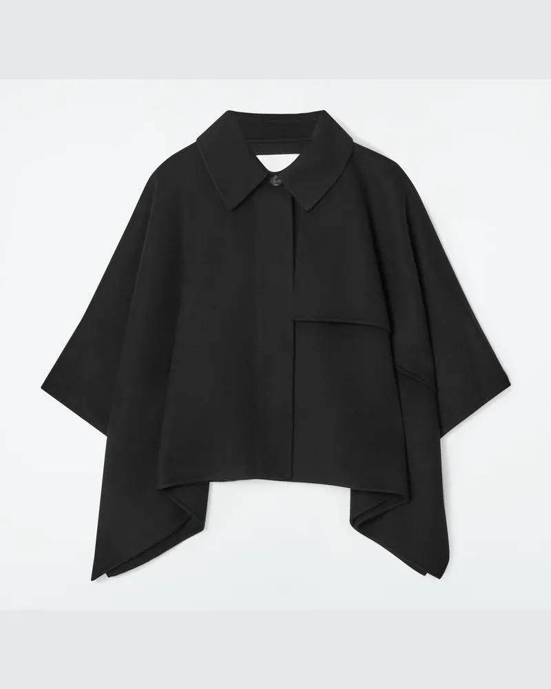 COS Verkürztes Doubleface-Cape Schwarz