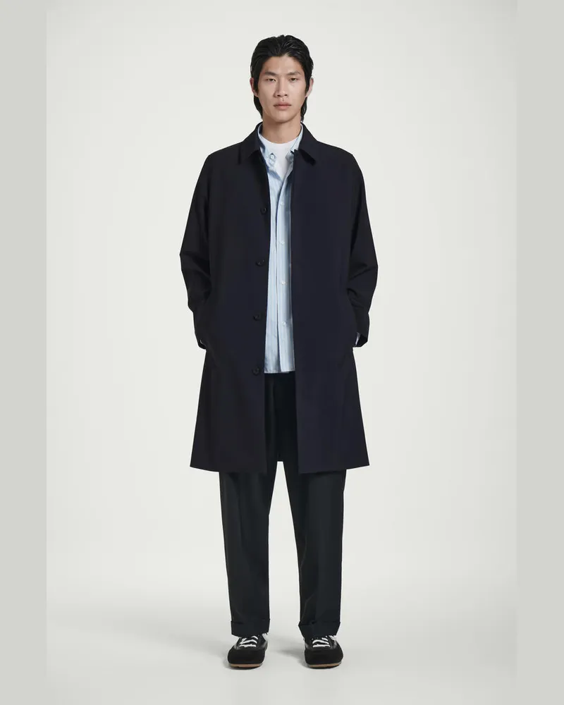 COS Kurzmantel Aus Woll-Mix Blau
