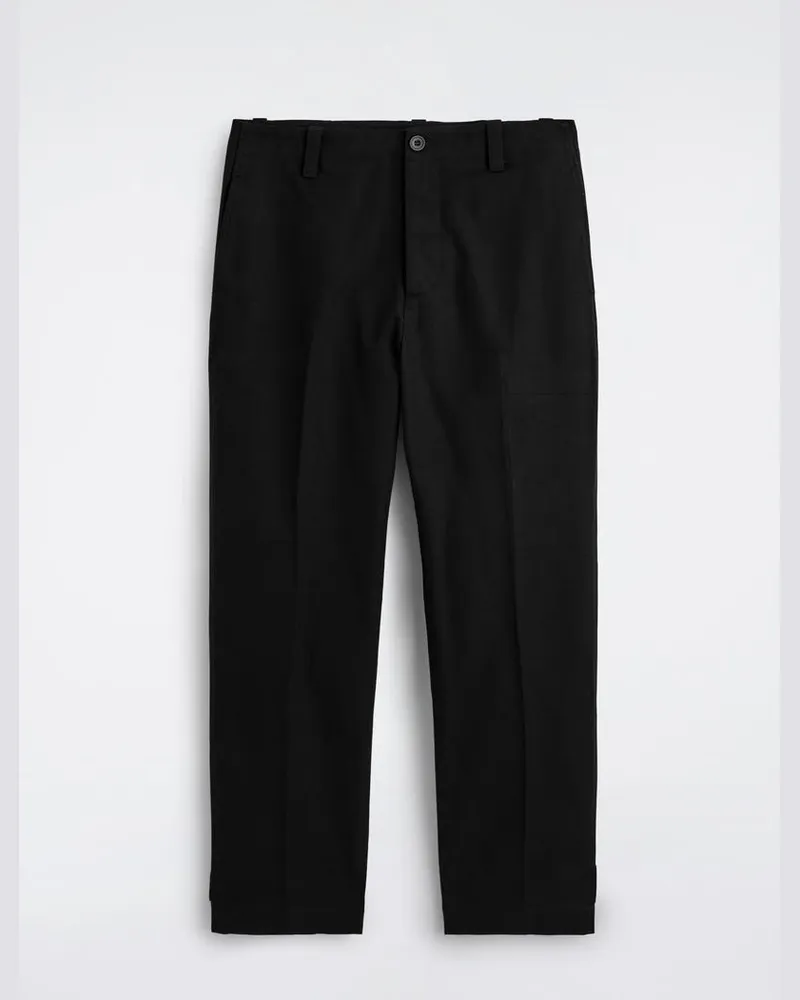 COS Chinohose Aus Baumwoll-Canvas Mit Geradem Bein Schwarz