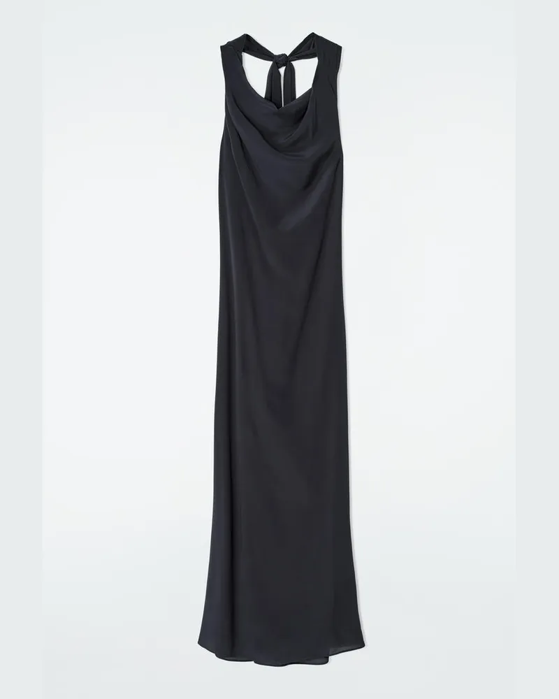 COS Maxikleid Mit Wasserfallausschnitt Blau