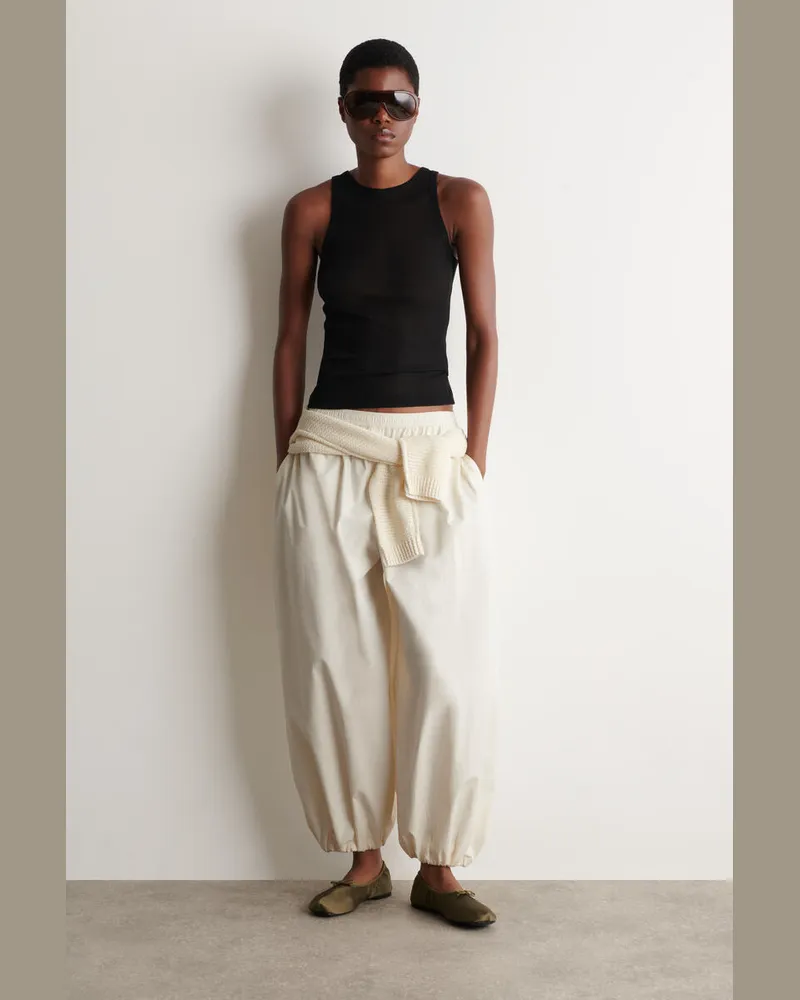 COS Ballerinas Aus Satin Grün