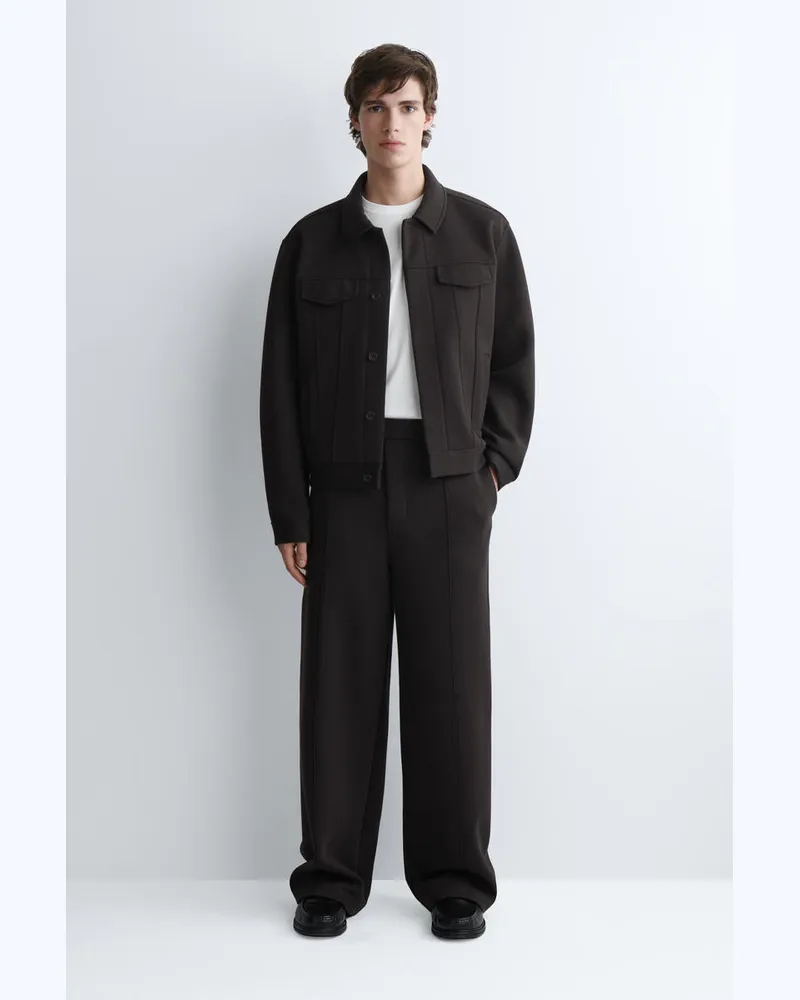 COS Hose Aus Scuba Mit Geradem Bein Braun