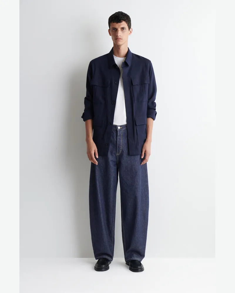 COS Lockere Mallow Jeans Mit Barrel-Bein Blau