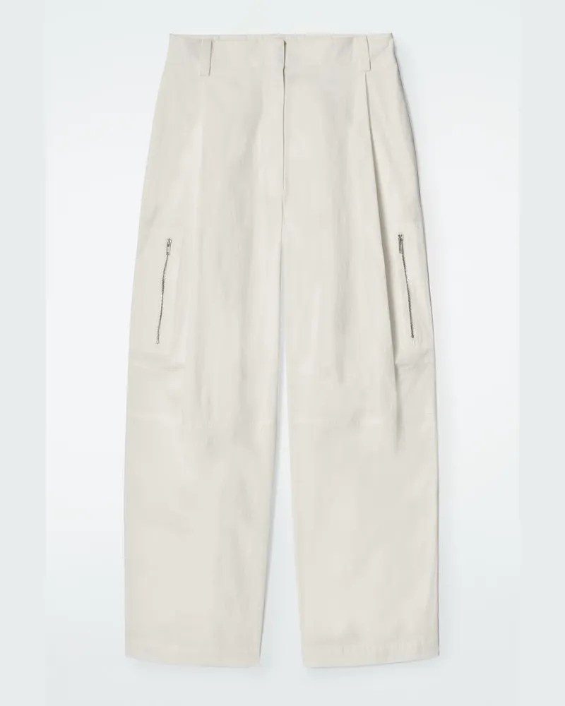 COS Utility-Cargohose Mit Barrel-Bein Weiß