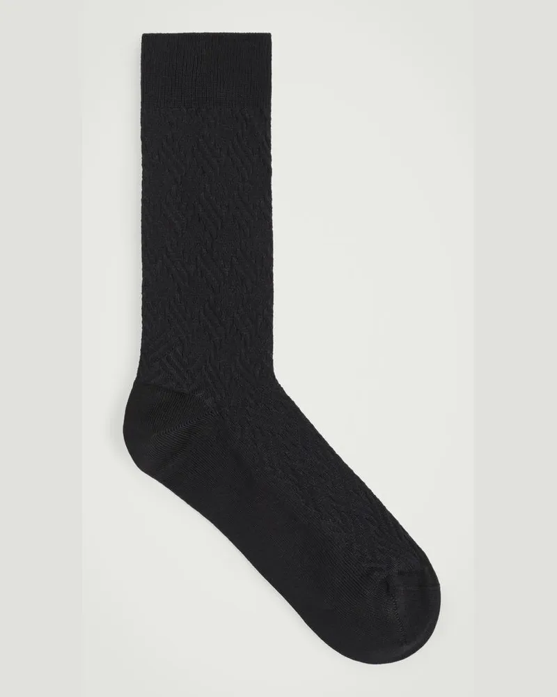 COS Baumwollsocken Mit Muster Schwarz