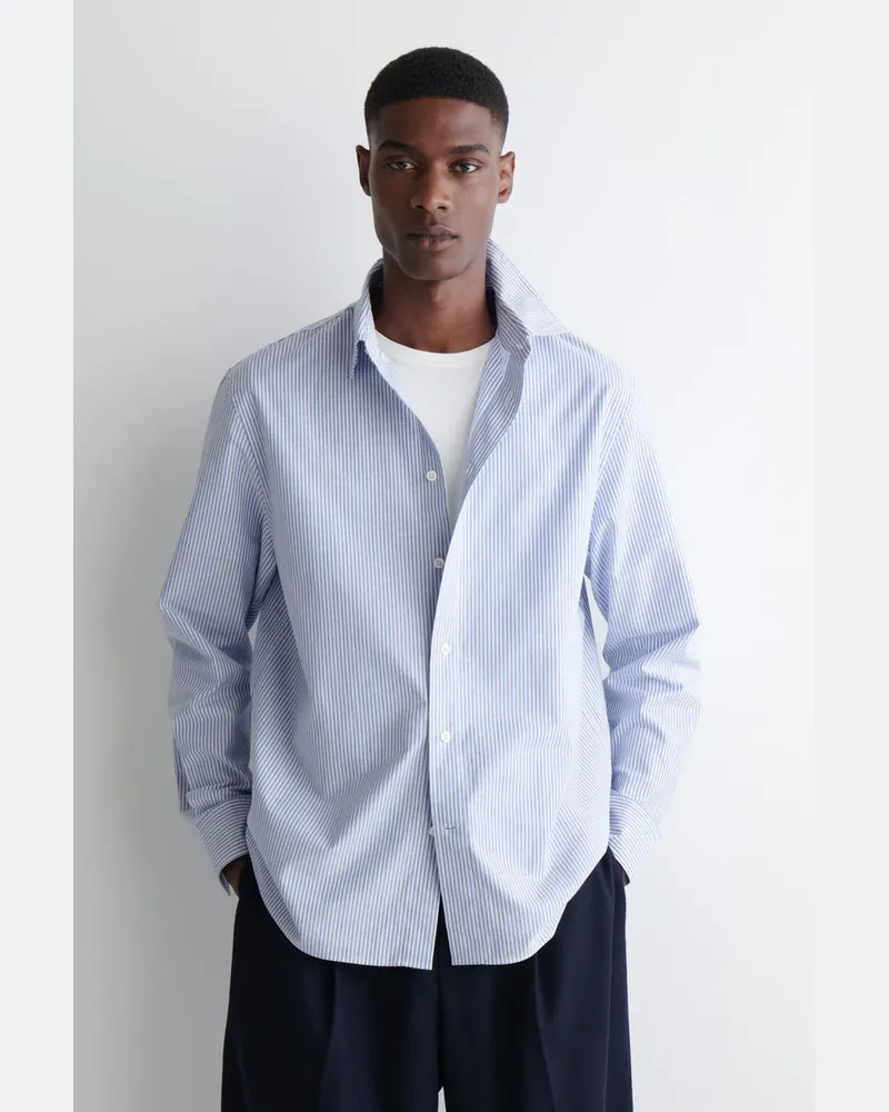 COS Oxford-Hemd Aus Baumwolle Blau