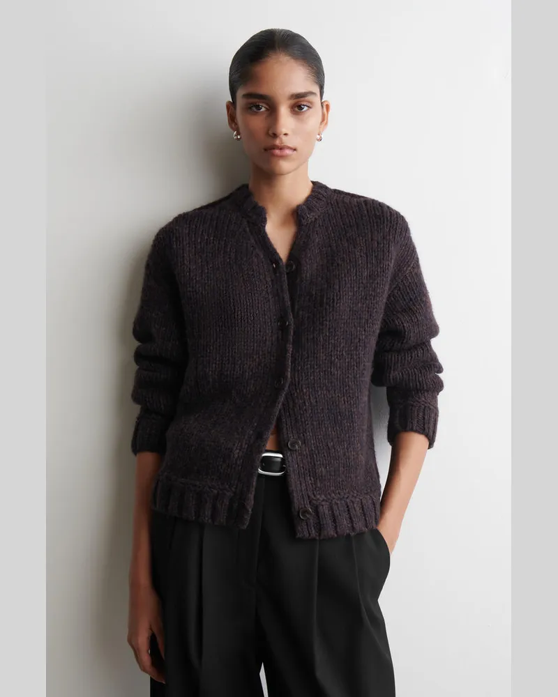 COS Strickjacke Aus Woll-Alpaka-Mix Braun