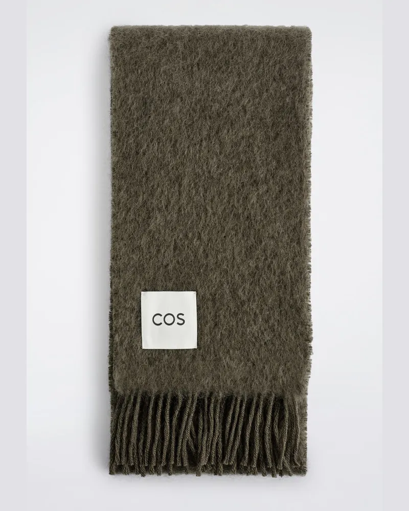 COS Mohairschal Mit Fransen Braun