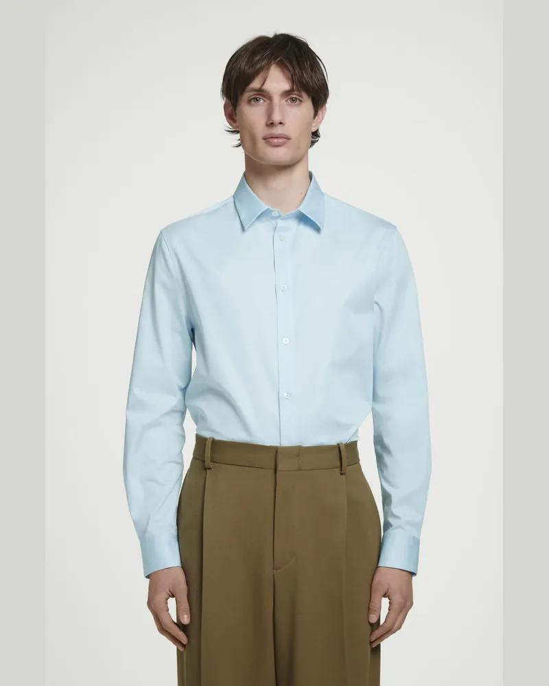 COS Elegantes Baumwollhemd Blau