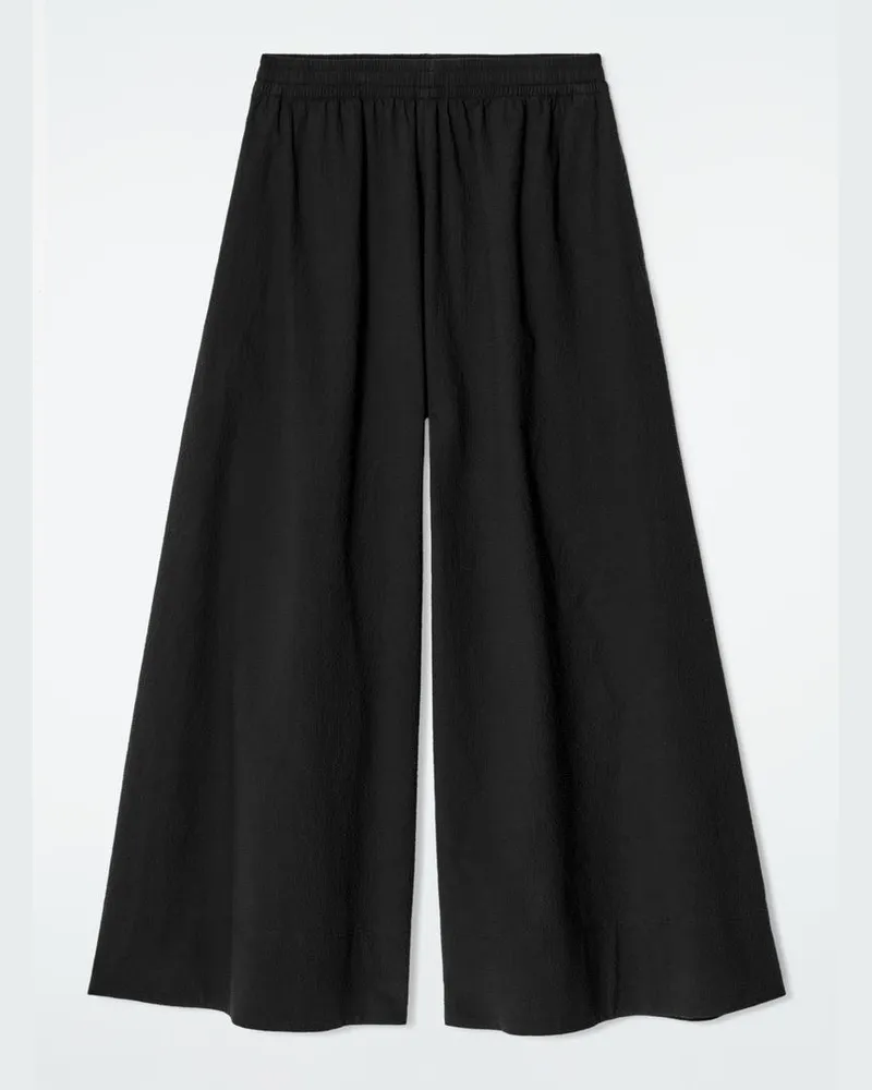 COS Culottes Aus Seersucker Schwarz