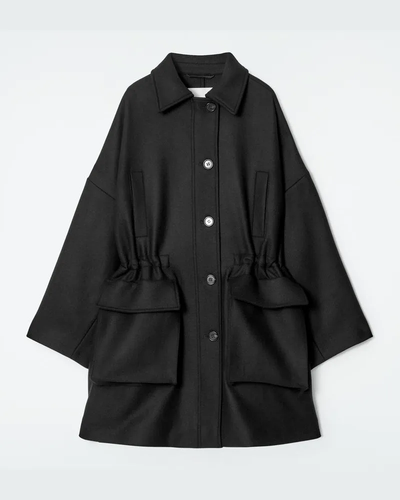 COS Workwear-Wollmantel Mit Oversized-Passform Schwarz