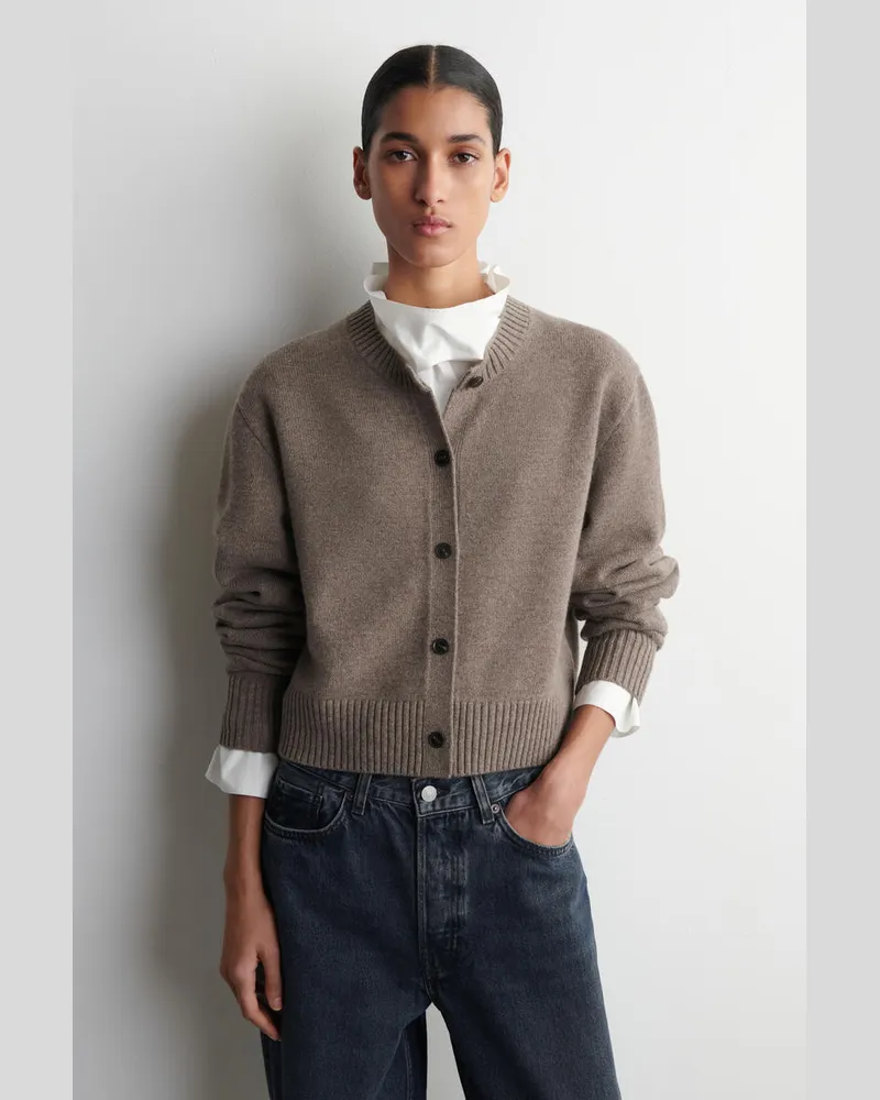 COS Strickjacke Aus Merinowolle Beige