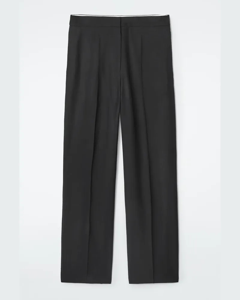 COS Lockere Wollhose Mit Barrel-Bein Schwarz
