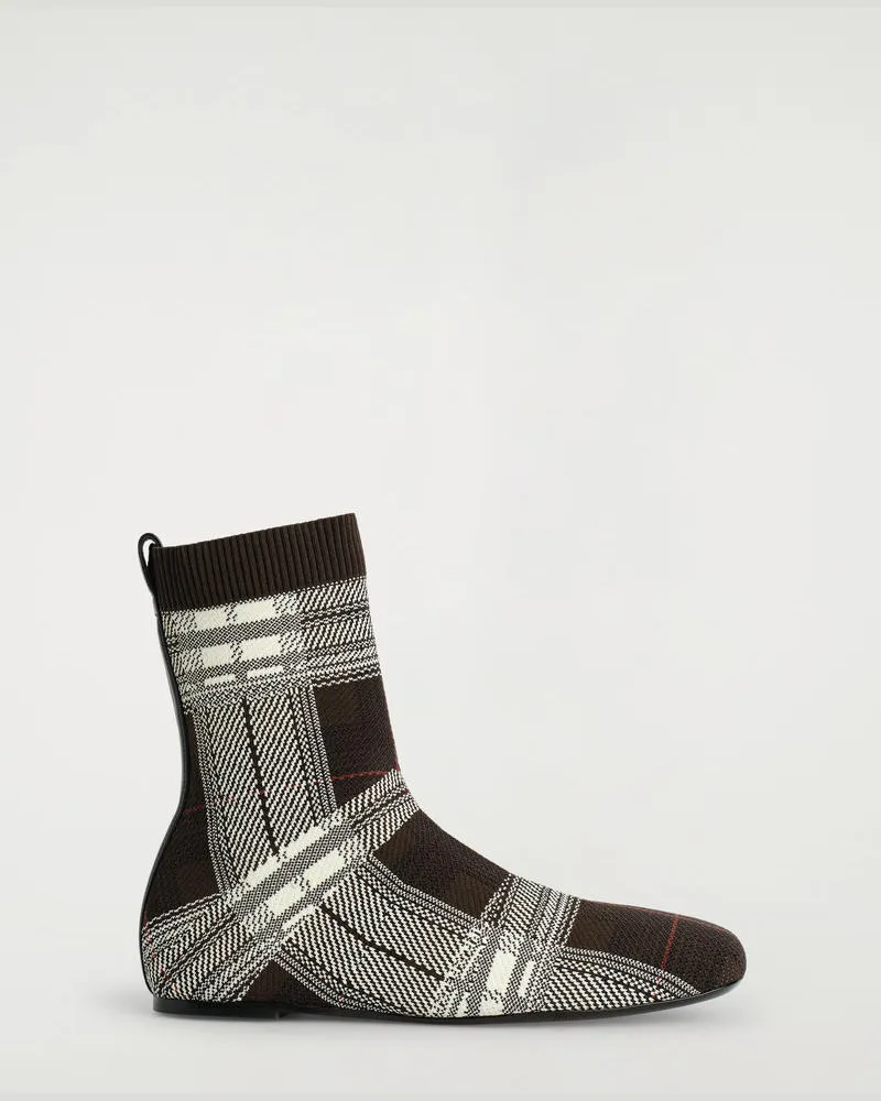 COS Karierte Sock Boots Rot