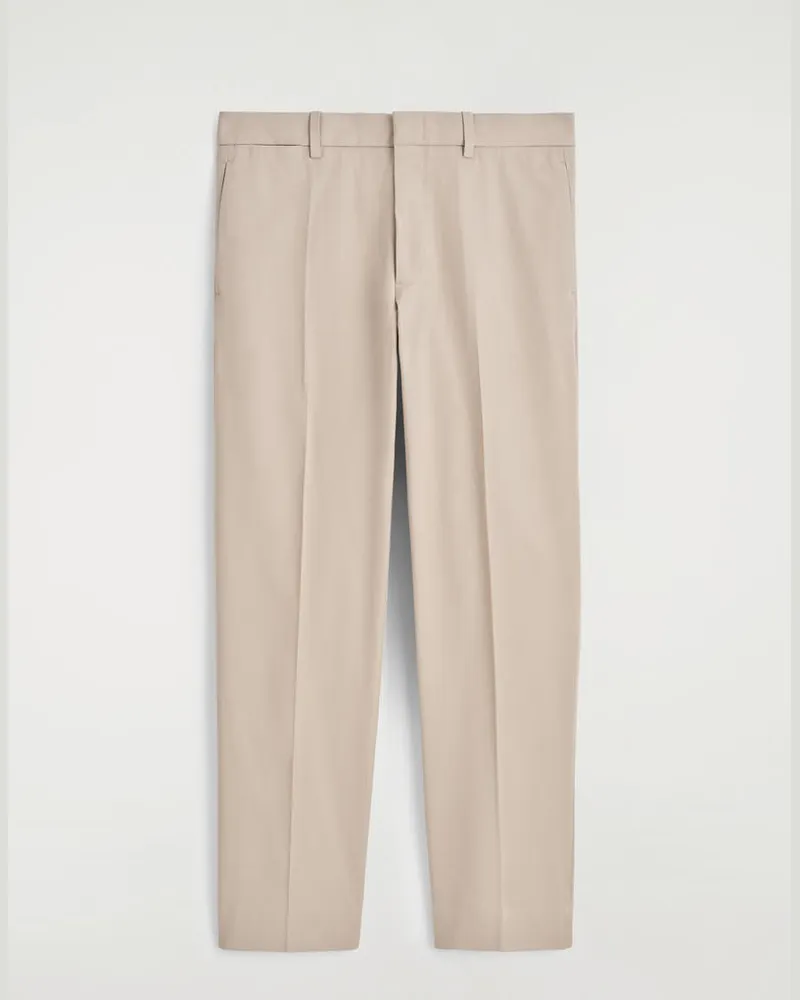 COS Schmal Zulaufende Chinohose Aus Baumwolle Beige