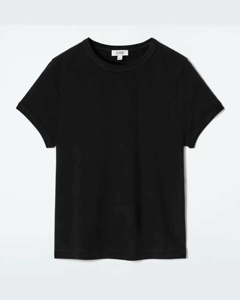 COS Ringer-T-Shirt Schwarz