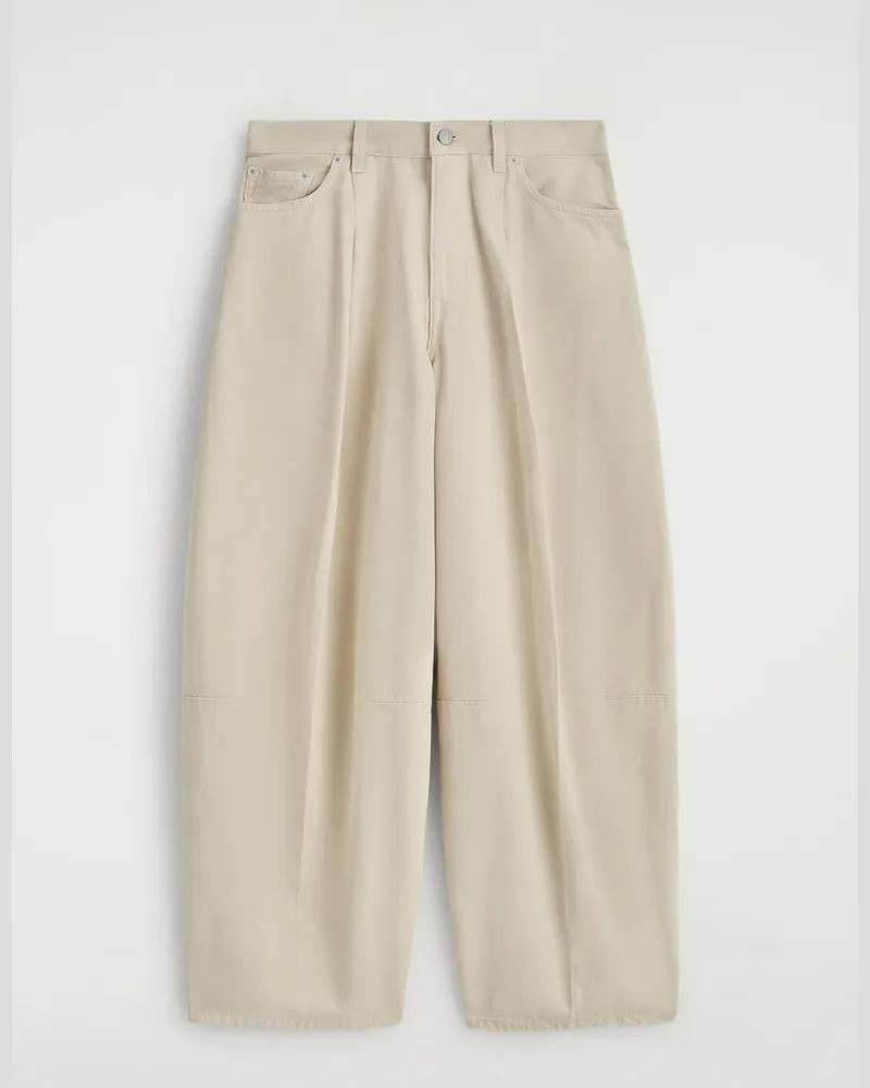 COS Twine Jeans Mit Barrel-Bein Beige