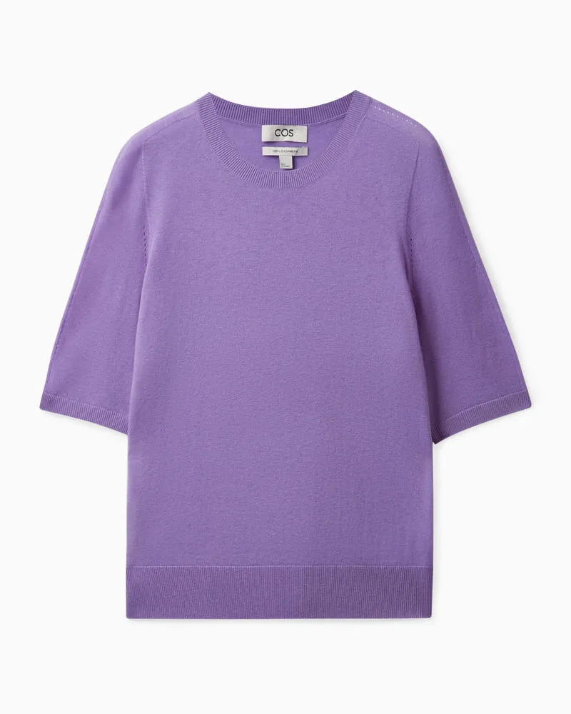 COS T-Shirt Aus Reinem Kaschmir Lila
