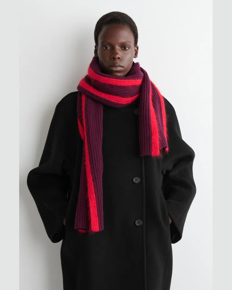 COS Schal Aus Woll-Mohair-Mix Rot