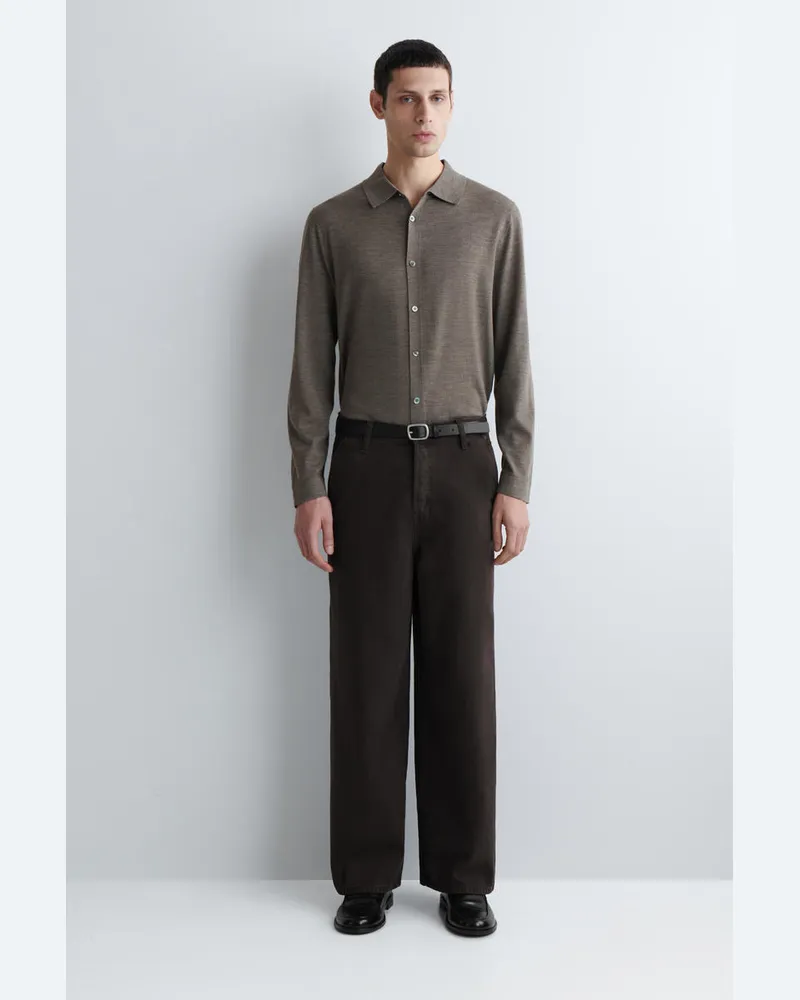 COS Hose Aus Denim Mit Weitem Bein Braun