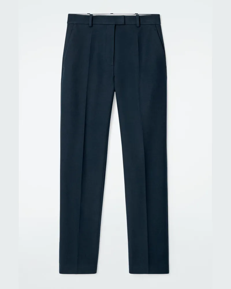 COS Baumwollhose Mit Schmalem Bein Blau