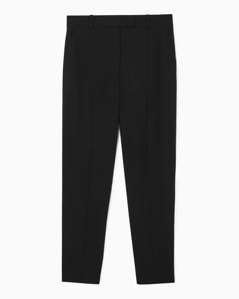 COS Wollhose Mit Biesen Und Schmalem Bein Schwarz