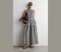 Midikleid Mit U-Boot-Ausschnitt Und Raffungen