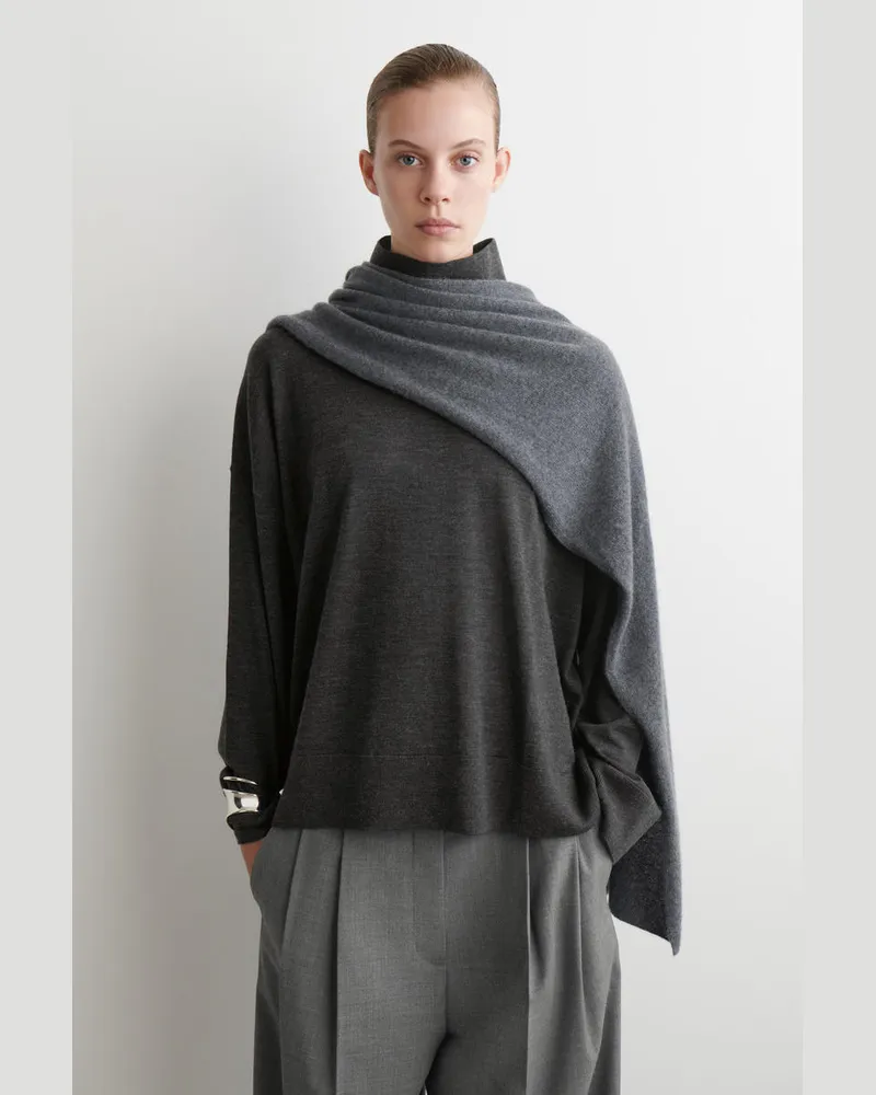 COS Rollkragenpullover Aus Merinowolle Grau
