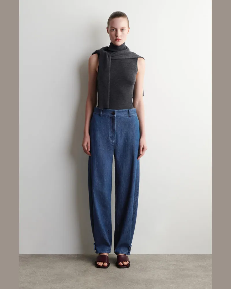 COS Tulpenhose Aus Denim Blau